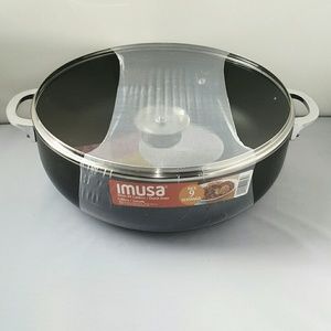 Imusa Porcelain Caldero with Glass Lid